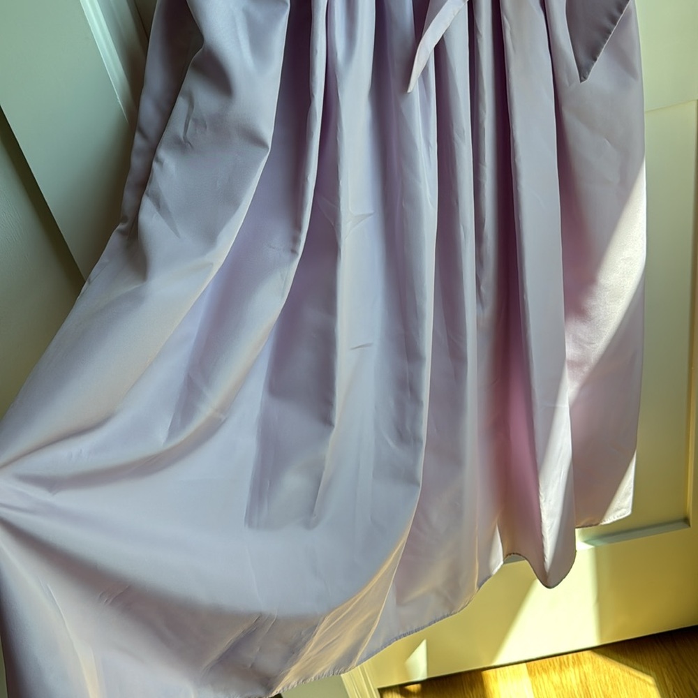 Lilac dress sz3. Vintage T-length dress made of taffeta poly blend.. - Picture 7 of 11